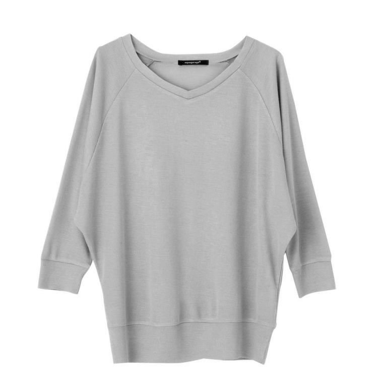 【アクアガレージ/aquagarage】の7分丈ドルマンスリーブサマーニット インテリア・キッズ・メンズ・レディースファッション・服の通販 founy(ファニー) 　ファッション　Fashion　レディースファッション　Fashion for Women　トップス・カットソー　Cut & Sew Tops　ニット　Knit Tops & Sweaters　送料無料　Free Shipping　サマー　Summer, Summer Style　セーター　Sweater, Knitwear　デコルテ　Décolleté, Neckline　プチプライス・低価格　Affordable / Budget Price　ベーシック　Basic, Essential　リラックス　Relax, Relaxed Fit　グレー|ID: prp329100003785719 ipo3291000000024909936