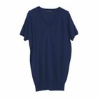 【アクアガレージ/aquagarage】の深Vネックブラウジングサマーニット ネイビー|ID: prp329100003785722 ipo3291000000031146188