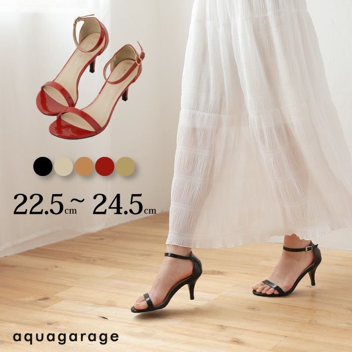 【アクアガレージ/aquagarage】の7.5cmヒールアンクルストラップサンダル 人気、トレンドファッション・服の通販 founy(ファニー) 　ファッション　Fashion　レディースファッション　Fashion for Women　送料無料　Free Shipping　エナメル　Patent Leather　サンダル　Sandals, Summer Shoes　プチプライス・低価格　Affordable / Budget Price　 other-1|ID: prp329100003785729 ipo3291000000034106633