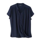 【アクアガレージ/aquagarage】のカシュクールシフォンブラウス ネイビー|ID: prp329100003785732 ipo3291000000024909969