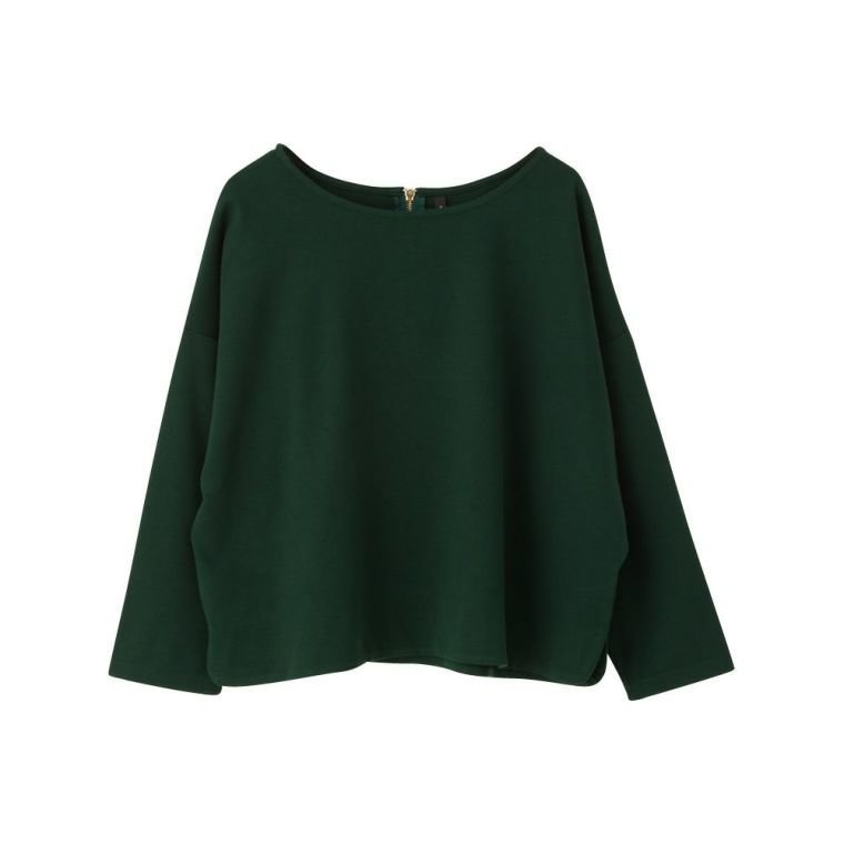 【アクアガレージ/aquagarage】のバックファスナーカットソー 無地 ボーダー インテリア・キッズ・メンズ・レディースファッション・服の通販 founy(ファニー) 　ファッション　Fashion　レディースファッション　Fashion for Women　トップス・カットソー　Cut & Sew Tops　シャツ・ブラウス・オフィスカジュアル　Elegant Blouses & Button-Ups　ロングTシャツ・Tシャツ　Longline T-Shirts & Tees　カットソー・ベーシックTシャツ　Cut-and-Sewn Tops / Stretch Tees & Basics　送料無料　Free Shipping　カットソー　Cut and Sewn Top　ショルダー　Shoulder, Shoulder Strap　ドロップ　Drop Shoulder, Dropped Style　プチプライス・低価格　Affordable / Budget Price　ボーダー　Border, Stripe　エレガント 上品　Elegant　無地　Plain, Solid Color　A/W・秋冬　Autumn/Winter　無地:グリーン|ID: prp329100003785738 ipo3291000000024909990