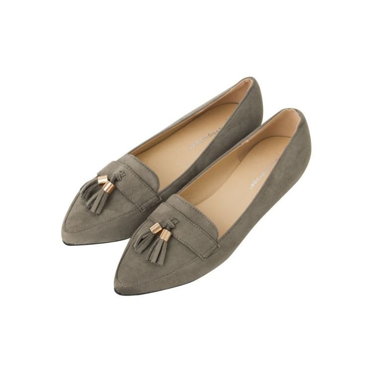 【アクアガレージ/aquagarage】の1.5cmインヒールローファー タッセル パンプス インテリア・キッズ・メンズ・レディースファッション・服の通販 founy(ファニー) ファッション Fashion レディースファッション Fashion for Women 送料無料 Free Shipping エナメル Patent Leather クラシカル Classical, Vintage-Inspired クロコ Crocodile, Croc Embossed シューズ Shoes, Footwear タッセル Tassel, Fringe フラット Flat, Flat Shoes プチプライス・低価格 Affordable / Budget Price Aタイプ:スエード:グレージュ|ID: prp329100003785741 ipo3291000000033051108