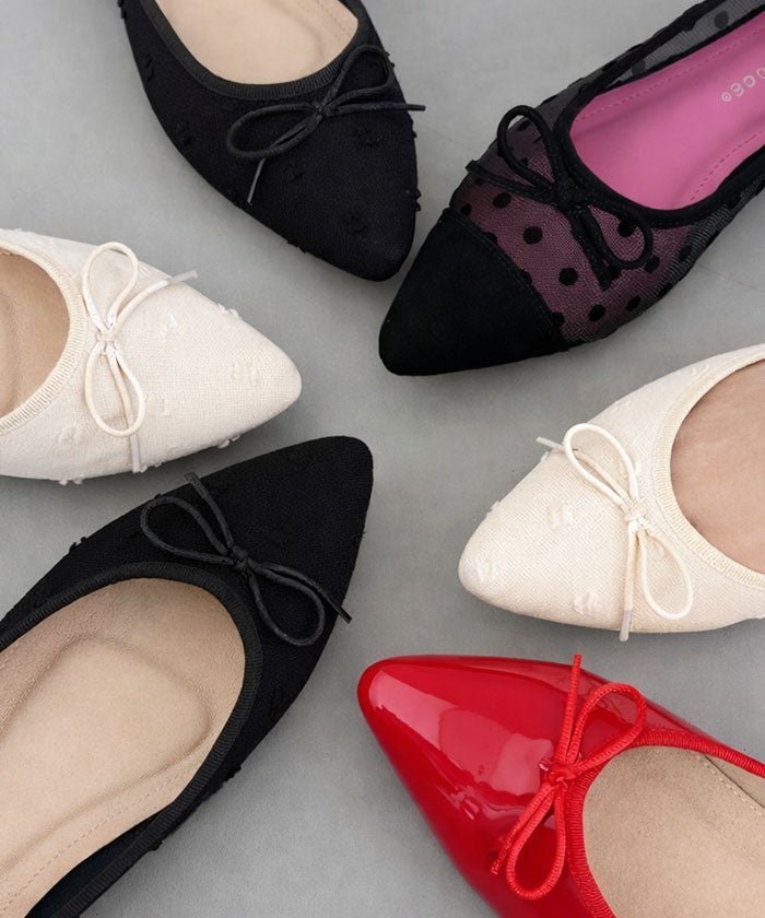 【アクアガレージ/aquagarage】のバレエシューズ パンプス シースルードット チュール 人気、トレンドファッション・服の通販 founy(ファニー) 　ファッション　Fashion　レディースファッション　Fashion for Women　クッション　Cushion, Throw Pillow　シューズ　Shoes, Footwear　チュール　Tulip, Tulip Motif　バレエ　Ballet, Ballet Style　プチプライス・低価格　Affordable / Budget Price　リボン　Ribbon, Bow　軽量　Lightweight, Ultra Light　 other-1|ID: prp329100003785758 ipo3291000000036014363