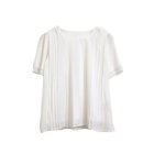 【アクアガレージ/aquagarage】の半袖or7分袖から選べる フロントプリーツシフォンブラウス オフホワイト|ID: prp329100003785763 ipo3291000000024910097
