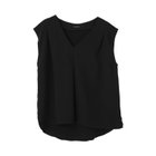 【アクアガレージ/aquagarage】のフロントタックフレンチスリーブブラウス ブラック|ID: prp329100003785782 ipo3291000000026806513