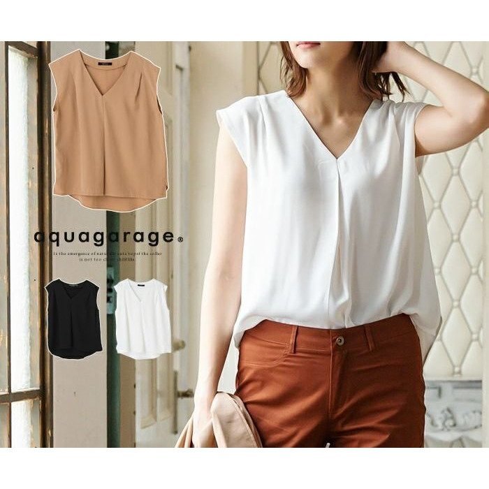 【アクアガレージ/aquagarage】の【最終値下げ価格】フロントタックフレンチスリーブブラウス インテリア・キッズ・メンズ・レディースファッション・服の通販 founy(ファニー) https://founy.com/ ファッション Fashion レディースファッション Fashion for Women トップス・カットソー Cut & Sew Tops シャツ・ブラウス・オフィスカジュアル Elegant Blouses & Button-Ups ショルダー Shoulder, Shoulder Strap シンプル Simple, Minimal スリーブ Sleeve, Long Sleeve / Short Sleeve フレンチ French, French Style プチプライス・低価格 Affordable / Budget Price |ID: prp329100003785782 ipo3291000000035519560