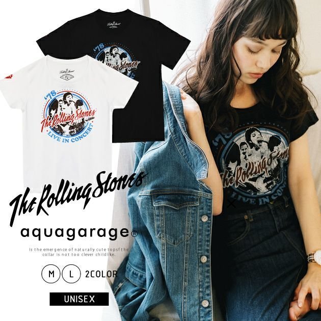 【アクアガレージ/aquagarage】のTシャツ ザ・ローリング・ストーンズ THE ROLLING STONES 人気、トレンドファッション・服の通販 founy(ファニー) 　ファッション　Fashion　レディースファッション　Fashion for Women　トップス・カットソー　Cut & Sew Tops　シャツ・ブラウス・オフィスカジュアル　Elegant Blouses & Button-Ups　ロングTシャツ・Tシャツ　Longline T-Shirts & Tees　カットソー・ベーシックTシャツ　Cut-and-Sewn Tops / Stretch Tees & Basics　送料無料　Free Shipping　カットソー　Cut and Sewn Top　プチプライス・低価格　Affordable / Budget Price　メンズ　Men's, Menswear　 other-1|ID: prp329100003785799 ipo3291000000034094292