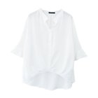 【アクアガレージ/aquagarage】のフレアスリーブスキッパーブラウス|二の腕カバー&きれいめ抜け感トップス| 人気、トレンドファッション・服の通販 founy(ファニー) ファッション Fashion レディースファッション Fashion for Women トップス・カットソー Cut & Sew Tops シャツ・ブラウス・オフィスカジュアル Elegant Blouses & Button-Ups スキッパー Skipper, Open Collar スリーブ Sleeve, Long Sleeve / Short Sleeve デニム Denim, Jeans Material バランス Balance, Style Balance フレア Flare, Flared 送料無料 Free Shipping プチプライス・低価格 Affordable / Budget Price 夏 Summer エレガント 上品 Elegant ビジネス 仕事 通勤 Business / Work / Commuting thumbnail ソリッドホワイト|ID: prp329100003785833 ipo3291000000027444859