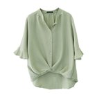 【アクアガレージ/aquagarage】のフレアスリーブスキッパーブラウス|二の腕カバー&きれいめ抜け感トップス| 人気、トレンドファッション・服の通販 founy(ファニー) ファッション Fashion レディースファッション Fashion for Women トップス・カットソー Cut & Sew Tops シャツ・ブラウス・オフィスカジュアル Elegant Blouses & Button-Ups スキッパー Skipper, Open Collar スリーブ Sleeve, Long Sleeve / Short Sleeve デニム Denim, Jeans Material バランス Balance, Style Balance フレア Flare, Flared 送料無料 Free Shipping プチプライス・低価格 Affordable / Budget Price 夏 Summer エレガント 上品 Elegant ビジネス 仕事 通勤 Business / Work / Commuting thumbnail ソリッドライトカーキ|ID: prp329100003785833 ipo3291000000027444860