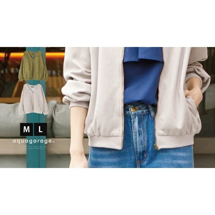 【アクアガレージ/aquagarage】のVネックZIPブルゾン 人気、トレンドファッション・服の通販 founy(ファニー) ファッション Fashion レディースファッション Fashion for Women アウター Coat / Outerwear Collection ブルゾンジャケット・スポーティアウター Blouson Jackets トップス・カットソー Cut & Sew Tops Vネックトップス V-Neck Tops / V-Cut Neckline Shirts 送料無料 Free Shipping アンティーク Antique-Inspired コンパクト Compact, Small Size ブルゾン Blouson, Bomber Jacket プチプライス・低価格 Affordable / Budget Price ポケット Pocket, Pocket Detail other-1|ID: prp329100003785929 ipo3291000000034106743