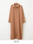 【アクアガレージ/aquagarage】の【最終値下げ価格】無地orチェック柄ロング丈シャツワンピ 無地:キャメル|ID: prp329100003785933 ipo3291000000033318088