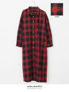 【アクアガレージ/aquagarage】の【最終値下げ価格】無地orチェック柄ロング丈シャツワンピ オンブレチェック:レッド|ID: prp329100003785933 ipo3291000000033318092