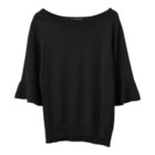 【アクアガレージ/aquagarage】のフレアスリーブサマーニット 人気、トレンドファッション・服の通販 founy(ファニー) ファッション Fashion レディースファッション Fashion for Women トップス・カットソー Cut & Sew Tops ニット Knit Tops & Sweaters 送料無料 Free Shipping エレガント 上品 Elegant サマー Summer, Summer Style スリット Slit, Slit Detail スリーブ Sleeve, Long Sleeve / Short Sleeve セーター Sweater, Knitwear フレア Flare, Flared プチプライス・低価格 Affordable / Budget Price thumbnail ブラック|ID: prp329100003785961 ipo3291000000024910682