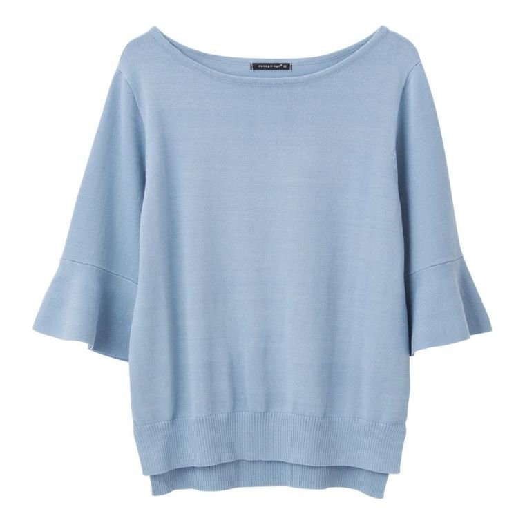 【アクアガレージ/aquagarage】のフレアスリーブサマーニット インテリア・キッズ・メンズ・レディースファッション・服の通販 founy(ファニー) ファッション Fashion レディースファッション Fashion for Women トップス・カットソー Cut & Sew Tops ニット Knit Tops & Sweaters 送料無料 Free Shipping エレガント 上品 Elegant サマー Summer, Summer Style スリット Slit, Slit Detail スリーブ Sleeve, Long Sleeve / Short Sleeve セーター Sweater, Knitwear フレア Flare, Flared プチプライス・低価格 Affordable / Budget Price サックス|ID: prp329100003785961 ipo3291000000024910686