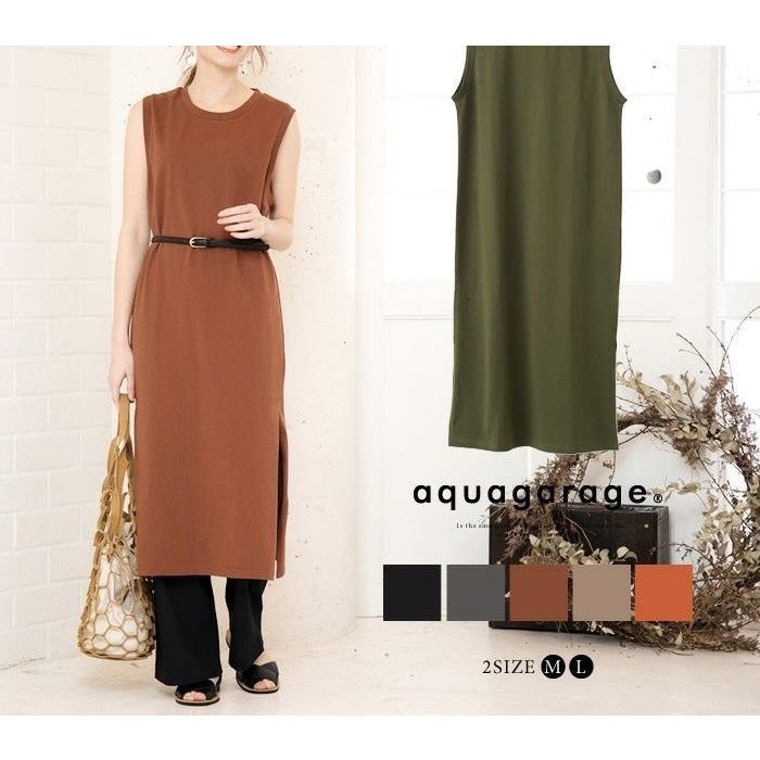 【アクアガレージ/aquagarage】の【999円祭り】深めカットスリットマキシ丈ワンピース 人気、トレンドファッション・服の通販 founy(ファニー) 　ファッション　Fashion　レディースファッション　Fashion for Women　ワンピース　Dresses　おすすめ　Recommended / Our Picks　スリット　Slit, Slit Detail　プチプライス・低価格　Affordable / Budget Price　マキシ　Maxi, Full Length　ロング　Long, Long-Length　 other-1|ID: prp329100003785970 ipo3291000000034094269