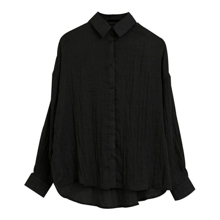 【アクアガレージ/aquagarage】のシアーシャツ インテリア・キッズ・メンズ・レディースファッション・服の通販 founy(ファニー) 　ファッション　Fashion　レディースファッション　Fashion for Women　トップス・カットソー　Cut & Sew Tops　シャツ・ブラウス・オフィスカジュアル　Elegant Blouses & Button-Ups　送料無料　Free Shipping　おすすめ　Recommended / Our Picks　シアー　Sheer, See-Through　ショルダー　Shoulder, Shoulder Strap　ドロップ　Drop Shoulder, Dropped Style　プチプライス・低価格　Affordable / Budget Price　ベーシック　Basic, Essential　ブラック|ID: prp329100003786148 ipo3291000000024911398