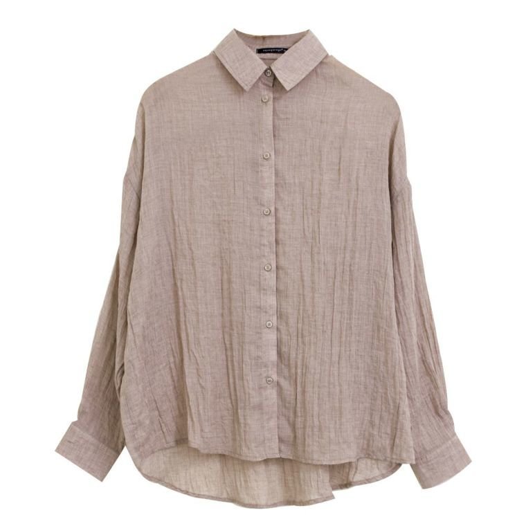 【アクアガレージ/aquagarage】のシアーシャツ インテリア・キッズ・メンズ・レディースファッション・服の通販 founy(ファニー) 　ファッション　Fashion　レディースファッション　Fashion for Women　トップス・カットソー　Cut & Sew Tops　シャツ・ブラウス・オフィスカジュアル　Elegant Blouses & Button-Ups　送料無料　Free Shipping　おすすめ　Recommended / Our Picks　シアー　Sheer, See-Through　ショルダー　Shoulder, Shoulder Strap　ドロップ　Drop Shoulder, Dropped Style　プチプライス・低価格　Affordable / Budget Price　ベーシック　Basic, Essential　ベージュ|ID: prp329100003786148 ipo3291000000024911400