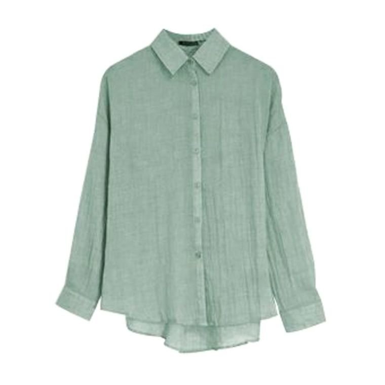 【アクアガレージ/aquagarage】のシアーシャツ インテリア・キッズ・メンズ・レディースファッション・服の通販 founy(ファニー) 　ファッション　Fashion　レディースファッション　Fashion for Women　トップス・カットソー　Cut & Sew Tops　シャツ・ブラウス・オフィスカジュアル　Elegant Blouses & Button-Ups　送料無料　Free Shipping　おすすめ　Recommended / Our Picks　シアー　Sheer, See-Through　ショルダー　Shoulder, Shoulder Strap　ドロップ　Drop Shoulder, Dropped Style　プチプライス・低価格　Affordable / Budget Price　ベーシック　Basic, Essential　ペールブルー|ID: prp329100003786148 ipo3291000000024911402