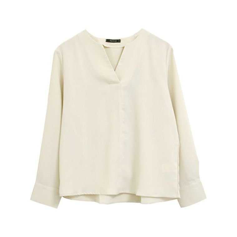 【アクアガレージ/aquagarage】のキーネックブラウス インテリア・キッズ・メンズ・レディースファッション・服の通販 founy(ファニー) 　ファッション　Fashion　レディースファッション　Fashion for Women　トップス・カットソー　Cut & Sew Tops　シャツ・ブラウス・オフィスカジュアル　Elegant Blouses & Button-Ups　送料無料　Free Shipping　プチプライス・低価格　Affordable / Budget Price　エレガント 上品　Elegant　アイボリー|ID: prp329100003786215 ipo3291000000024911640