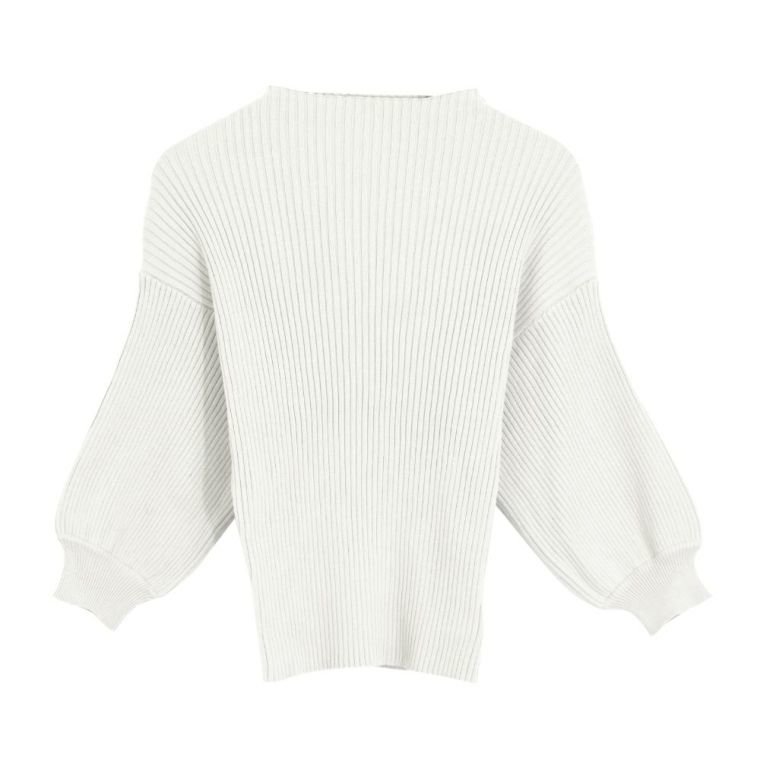 【アクアガレージ/aquagarage】のぽわん袖ニットトップス インテリア・キッズ・メンズ・レディースファッション・服の通販 founy(ファニー) 　ファッション　Fashion　レディースファッション　Fashion for Women　トップス・カットソー　Cut & Sew Tops　ニット　Knit Tops & Sweaters　ショルダー　Shoulder, Shoulder Strap　セーター　Sweater, Knitwear　ドロップ　Drop Shoulder, Dropped Style　プチプライス・低価格　Affordable / Budget Price　ホワイト|ID: prp329100003786218 ipo3291000000024911646