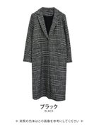 【アクアガレージ/aquagarage】の【最終値下げ価格】グレンチェックロングチェスターコート ブラック|ID: prp329100003786245 ipo3291000000033317933