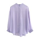 【アクアガレージ/aquagarage】のバンドカラーロングシアーシャツ 人気、トレンドファッション・服の通販 founy(ファニー) ファッション Fashion レディースファッション Fashion for Women トップス・カットソー Cut & Sew Tops シャツ・ブラウス・オフィスカジュアル Elegant Blouses & Button-Ups 送料無料 Free Shipping シフォン Chiffon, Lightweight Fabric シンプル Simple, Minimal ビッグ Big, Oversized フロント Front, Front Design プチプライス・低価格 Affordable / Budget Price thumbnail パープル|ID: prp329100003786315 ipo3291000000024911910