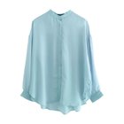 【アクアガレージ/aquagarage】のバンドカラーロングシアーシャツ 人気、トレンドファッション・服の通販 founy(ファニー) ファッション Fashion レディースファッション Fashion for Women トップス・カットソー Cut & Sew Tops シャツ・ブラウス・オフィスカジュアル Elegant Blouses & Button-Ups 送料無料 Free Shipping シフォン Chiffon, Lightweight Fabric シンプル Simple, Minimal ビッグ Big, Oversized フロント Front, Front Design プチプライス・低価格 Affordable / Budget Price thumbnail ブルー|ID: prp329100003786315 ipo3291000000024911913