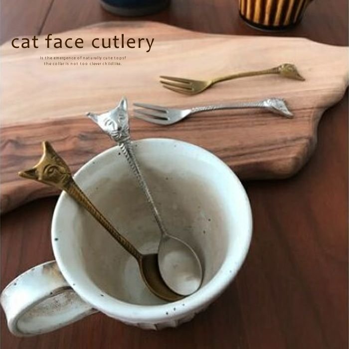 【アクアガレージ/aquagarage】のキャットフェイスカトラリー スプーン フォーク ネコ 猫 ねこ 人気、トレンドファッション・服の通販 founy(ファニー) ファッション Fashion レディースファッション Fashion for Women テーブル Table, Dining Table ネコ Cat, Feline Motif プチプライス・低価格 Affordable / Budget Price モチーフ Motif, Design Theme 猫 Cat, Kitty other-1|ID: prp329100003786397 ipo3291000000036047079