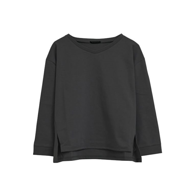 【アクアガレージ/aquagarage】の【最終値下げ価格】ドルマンシルエットカットソー インテリア・キッズ・メンズ・レディースファッション・服の通販 founy(ファニー) 　ファッション　Fashion　レディースファッション　Fashion for Women　トップス・カットソー　Cut & Sew Tops　シャツ・ブラウス・オフィスカジュアル　Elegant Blouses & Button-Ups　ロングTシャツ・Tシャツ　Longline T-Shirts & Tees　カットソー・ベーシックTシャツ　Cut-and-Sewn Tops / Stretch Tees & Basics　カットソー　Cut and Sewn Top　スリット　Slit, Slit Detail　プチプライス・低価格　Affordable / Budget Price　ロング　Long, Long-Length　ブラック|ID: prp329100003786439 ipo3291000000033317377