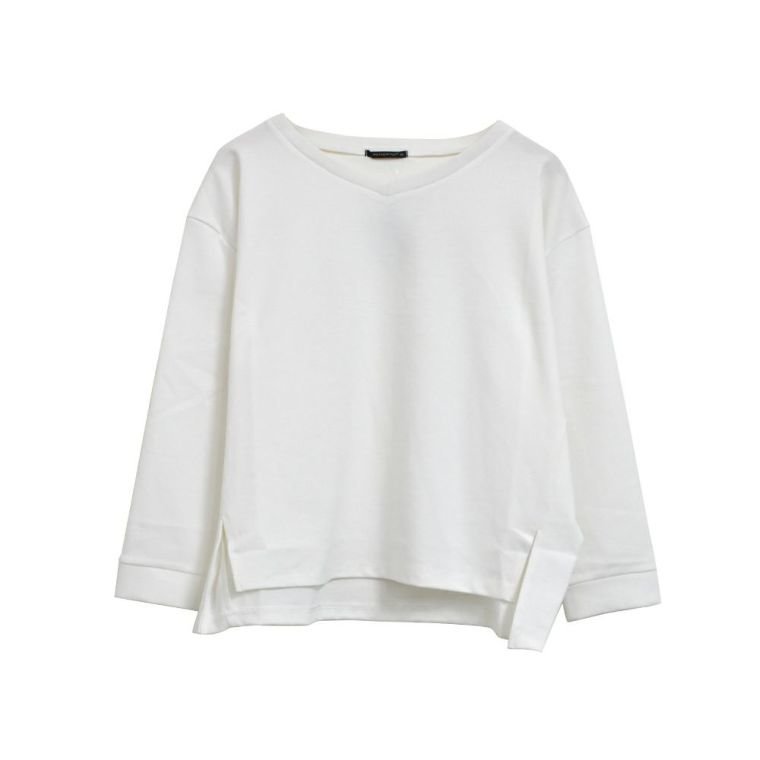 【アクアガレージ/aquagarage】の【最終値下げ価格】ドルマンシルエットカットソー インテリア・キッズ・メンズ・レディースファッション・服の通販 founy(ファニー) 　ファッション　Fashion　レディースファッション　Fashion for Women　トップス・カットソー　Cut & Sew Tops　シャツ・ブラウス・オフィスカジュアル　Elegant Blouses & Button-Ups　ロングTシャツ・Tシャツ　Longline T-Shirts & Tees　カットソー・ベーシックTシャツ　Cut-and-Sewn Tops / Stretch Tees & Basics　カットソー　Cut and Sewn Top　スリット　Slit, Slit Detail　プチプライス・低価格　Affordable / Budget Price　ロング　Long, Long-Length　ホワイト|ID: prp329100003786439 ipo3291000000033317379