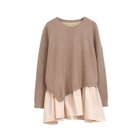 【アクアガレージ/aquagarage】の【最終値下げ価格】レイヤードヘムニットトップス ピンクベージュ|ID: prp329100003786456 ipo3291000000033317422