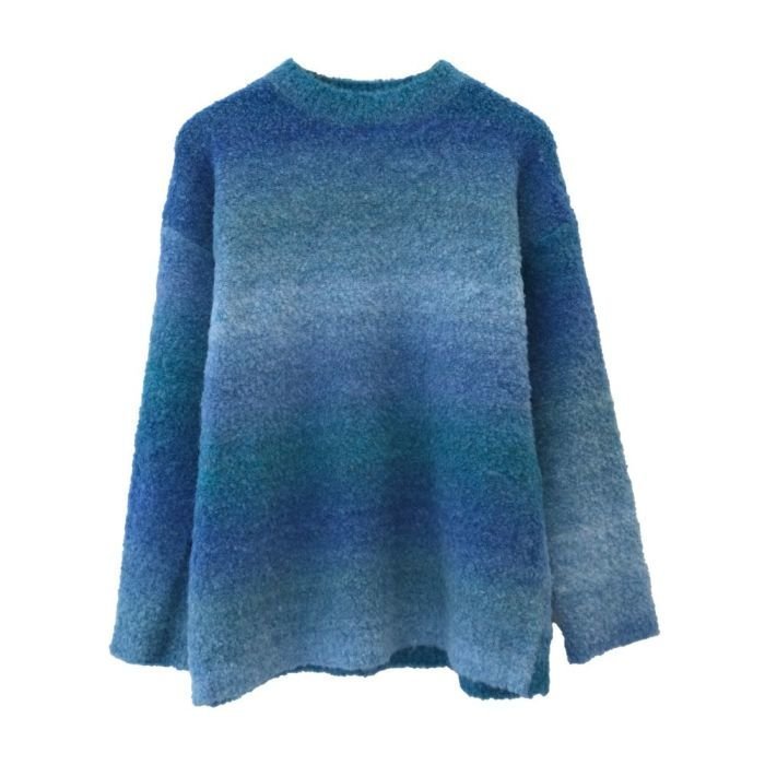 【アクアガレージ/aquagarage】の【最終値下げ価格】グラデーションニットトップス インテリア・キッズ・メンズ・レディースファッション・服の通販 founy(ファニー) 　ファッション　Fashion　レディースファッション　Fashion for Women　トップス・カットソー　Cut & Sew Tops　ニット　Knit Tops & Sweaters　グラデーション　Gradient, Ombre　セーター　Sweater, Knitwear　プチプライス・低価格　Affordable / Budget Price　ブルー|ID: prp329100003786519 ipo3291000000033318476