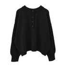 【アクアガレージ/aquagarage】の【最終値下げ価格】ヘンリーネック2wayニットトップス ブラック|ID: prp329100003786520 ipo3291000000033318481