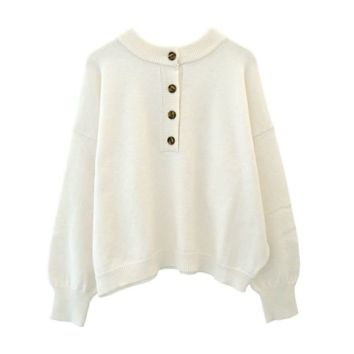 【アクアガレージ/aquagarage】の【最終値下げ価格】ヘンリーネック2wayニットトップス インテリア・キッズ・メンズ・レディースファッション・服の通販 founy(ファニー) 　ファッション　Fashion　レディースファッション　Fashion for Women　トップス・カットソー　Cut & Sew Tops　ニット　Knit Tops & Sweaters　シンプル　Simple, Minimal　セーター　Sweater, Knitwear　プチプライス・低価格　Affordable / Budget Price　冬　Winter / This Winter　秋　Autumn　アイボリー|ID: prp329100003786520 ipo3291000000033318482