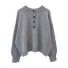 【アクアガレージ/aquagarage】の【最終値下げ価格】ヘンリーネック2wayニットトップス グレー|ID: prp329100003786520 ipo3291000000033318483