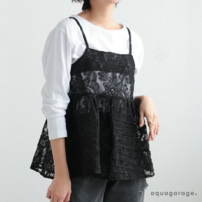 【アクアガレージ/aquagarage】の総レースペプラムビスチェ インテリア・キッズ・メンズ・レディースファッション・服の通販 founy(ファニー) https://founy.com/ ファッション Fashion レディースファッション Fashion for Women トップス・カットソー Cut & Sew Tops ビスチェ Bustiers & Corset Tops / Layered Bustier Style 送料無料 Free Shipping プチプライス・低価格 Affordable / Budget Price レース Lace, Lace Fabric ワイド Wide, Wide Fit |ID: prp329100003924448 ipo3291000000034094741