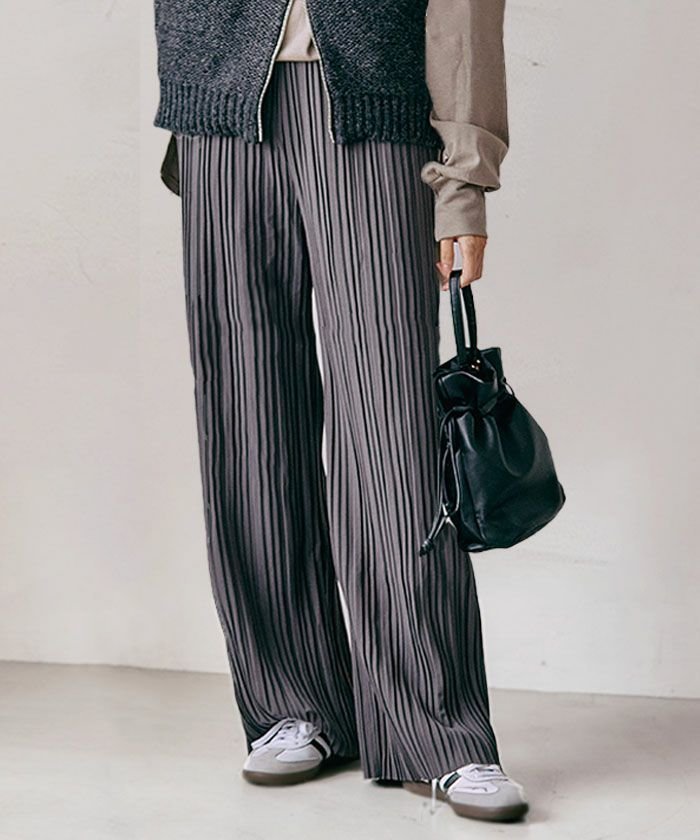 【アクアガレージ/aquagarage】のウエストゴムプリーツパンツ 人気、トレンドファッション・服の通販 founy(ファニー) 　ファッション　Fashion　レディースファッション　Fashion for Women　パンツ　Pants & Trousers　送料無料　Free Shipping　シンプル　Simple, Minimal　プチプライス・低価格　Affordable / Budget Price　夏　Summer　春　Spring　秋　Autumn　 other-1|ID: prp329100003954325 ipo3291000000035647829