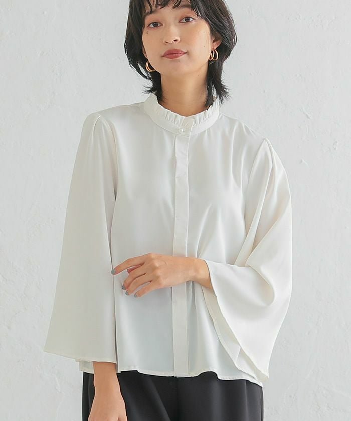 【アクアガレージ/aquagarage】のスタンドフリルカラーブラウス 人気、トレンドファッション・服の通販 founy(ファニー) ファッション Fashion レディースファッション Fashion for Women トップス・カットソー Cut & Sew Tops シャツ・ブラウス・オフィスカジュアル Elegant Blouses & Button-Ups 送料無料 Free Shipping セレモニー Ceremony パール Pearl, Pearl Accent プチプライス・低価格 Affordable / Budget Price other-1|ID: prp329100003960864 ipo3291000000036073310