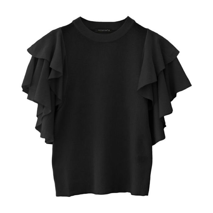 【アクアガレージ/aquagarage】のダブルフリルスリーブサマーニット インテリア・キッズ・メンズ・レディースファッション・服の通販 founy(ファニー) https://founy.com/ ファッション Fashion レディースファッション Fashion for Women トップス・カットソー Cut & Sew Tops ニット Knit Tops & Sweaters 送料無料 Free Shipping セーター Sweater, Knitwear プチプライス・低価格 Affordable / Budget Price 夏 Summer 春 Spring 秋 Autumn |ID: prp329100004014081 ipo3291000000026599566
