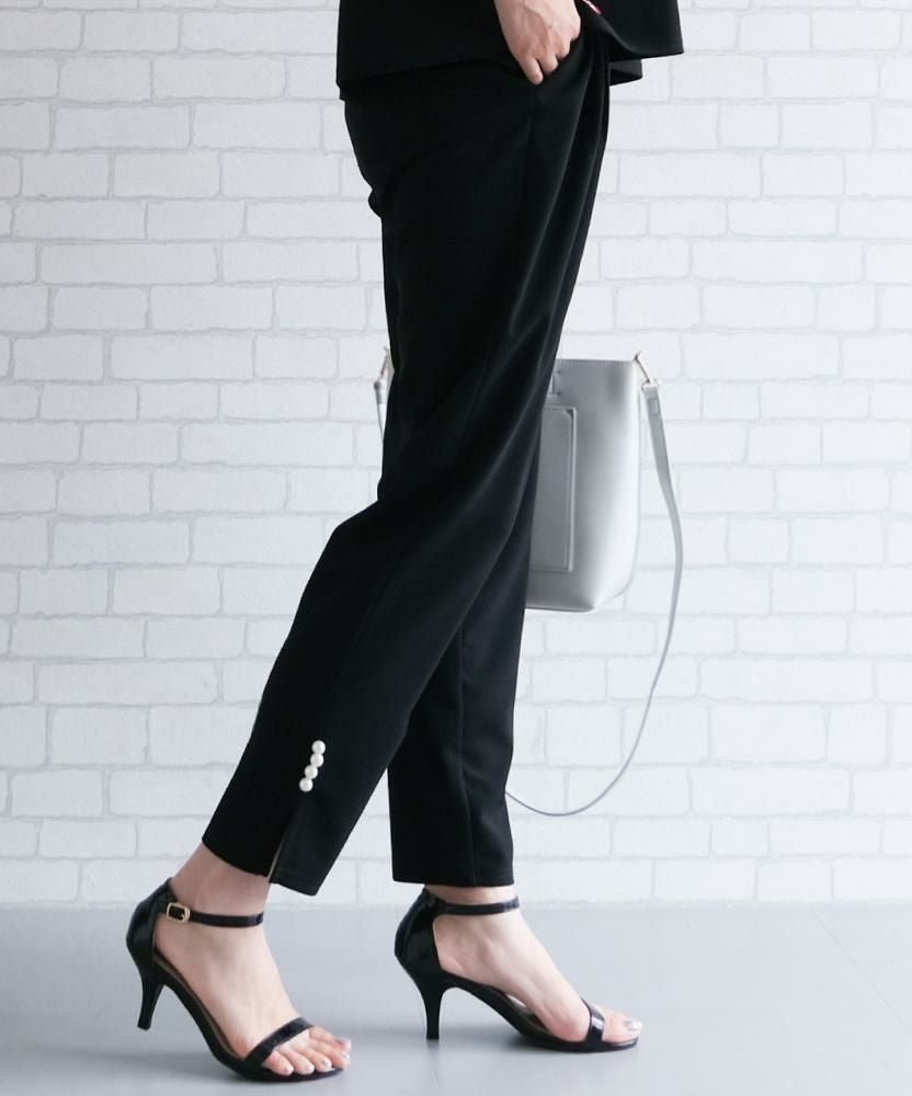 【アクアガレージ/aquagarage】の接触冷感裾パールパンツ セットアップ可 人気、トレンドファッション・服の通販 founy(ファニー) 　ファッション　Fashion　レディースファッション　Fashion for Women　セットアップ　Matching Sets　レディースパンツ・ボトムス　Pants & Trousers / Bottoms　送料無料　Free Shipping　おすすめ　Recommended / Our Picks　セットアップ　Set-Up, Coordinated Outfit　パール　Pearl, Pearl Accent　プチプライス・低価格　Affordable / Budget Price　エレガント 上品　Elegant　 other-1|ID: prp329100004020085 ipo3291000000035839826