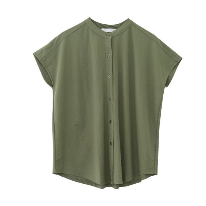 【アクアガレージ/aquagarage】の接触冷感スタンドカラーブラウス インテリア・キッズ・メンズ・レディースファッション・服の通販 founy(ファニー) 　ファッション　Fashion　レディースファッション　Ladies' Fashion Online　トップス・カットソー　Tops/Tshirt　シャツ/ブラウス　Shirts/Blouses　送料無料　Free Shipping　スタンド　Stand　プチプライス・低価格　Affordable　オリーブ|ID: prp329100004022057 ipo3291000000032441609