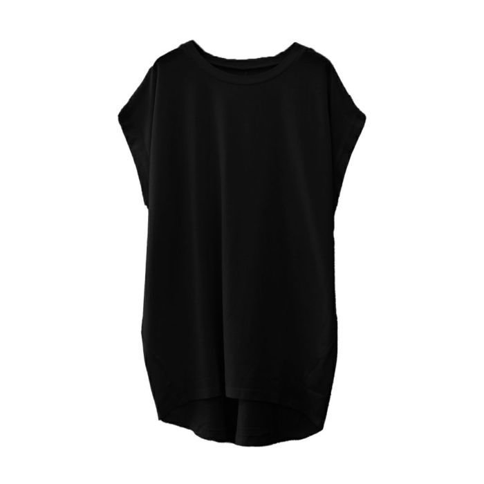 【アクアガレージ/aquagarage】のフレンチスリーブチュニックカットソー インテリア・キッズ・メンズ・レディースファッション・服の通販 founy(ファニー) 　ファッション　Fashion　レディースファッション　Fashion for Women　トップス・カットソー　Cut & Sew Tops　カットソー・ベーシックTシャツ　Cut-and-Sewn Tops / Stretch Tees & Basics　送料無料　Free Shipping　チュニック　Tunic, Long Top　バランス　Balance, Style Balance　プチプライス・低価格　Affordable / Budget Price　夏　Summer　春　Spring　秋　Autumn　ブラック|ID: prp329100004022058 ipo3291000000026680948