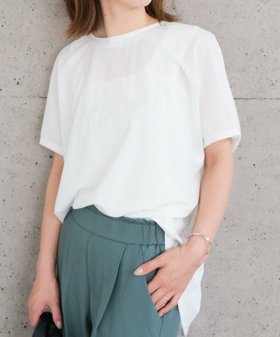 【アクアガレージ/aquagarage】の接触冷感バックギャザーTシャツ 人気、トレンドファッション・服の通販 founy(ファニー) ファッション Fashion レディースファッション Fashion for Women トップス・カットソー Cut & Sew Tops シャツ・ブラウス・オフィスカジュアル Elegant Blouses & Button-Ups ロングTシャツ・Tシャツ Longline T-Shirts & Tees カットソー・ベーシックTシャツ Cut-and-Sewn Tops / Stretch Tees & Basics 送料無料 Free Shipping カットソー Cut and Sewn Top ギャザー Gathered, Ruffled シンプル Simple, Minimal プチプライス・低価格 Affordable / Budget Price 夏 Summer |ID:prp329100004024752