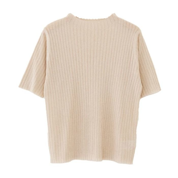【アクアガレージ/aquagarage】のシアーラメ半袖リブニットトップス インテリア・キッズ・メンズ・レディースファッション・服の通販 founy(ファニー) https://founy.com/ ファッション Fashion レディースファッション Fashion for Women トップス・カットソー Cut & Sew Tops ニット Knit Tops & Sweaters 送料無料 Free Shipping コンパクト Compact, Small Size セーター Sweater, Knitwear トレンド Trend, Trending Now プチプライス・低価格 Affordable / Budget Price エレガント 上品 Elegant 半袖 Short Sleeve, Half Sleeve 夏 Summer 春 Spring 秋 Autumn |ID: prp329100004025535 ipo3291000000026719607