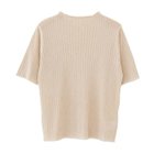 【アクアガレージ/aquagarage】のシアーラメ半袖リブニットトップス オフベージュ|ID: prp329100004025535 ipo3291000000026719609