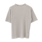 【アクアガレージ/aquagarage】のシアーラメ半袖リブニットトップス グレー|ID: prp329100004025535 ipo3291000000026719610