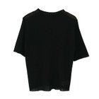 【アクアガレージ/aquagarage】のシアーラメ半袖リブニットトップス ブラック|ID: prp329100004025535 ipo3291000000026719612