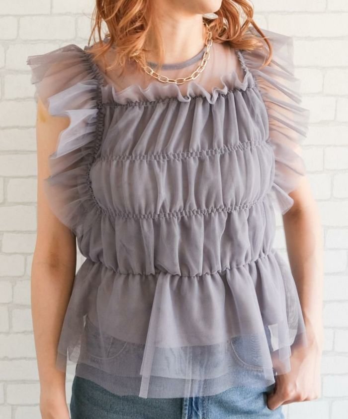 【アクアガレージ/aquagarage】の【最終値下げ価格】チュールフリルティアードトップス インテリア・キッズ・メンズ・レディースファッション・服の通販 founy(ファニー) https://founy.com/ ファッション Fashion レディースファッション Fashion for Women トップス・カットソー Cut & Sew Tops シアー Sheer, See-Through チュール Tulip, Tulip Motif プチプライス・低価格 Affordable / Budget Price 夏 Summer 春 Spring 秋 Autumn |ID: prp329100004038753 ipo3291000000035708509