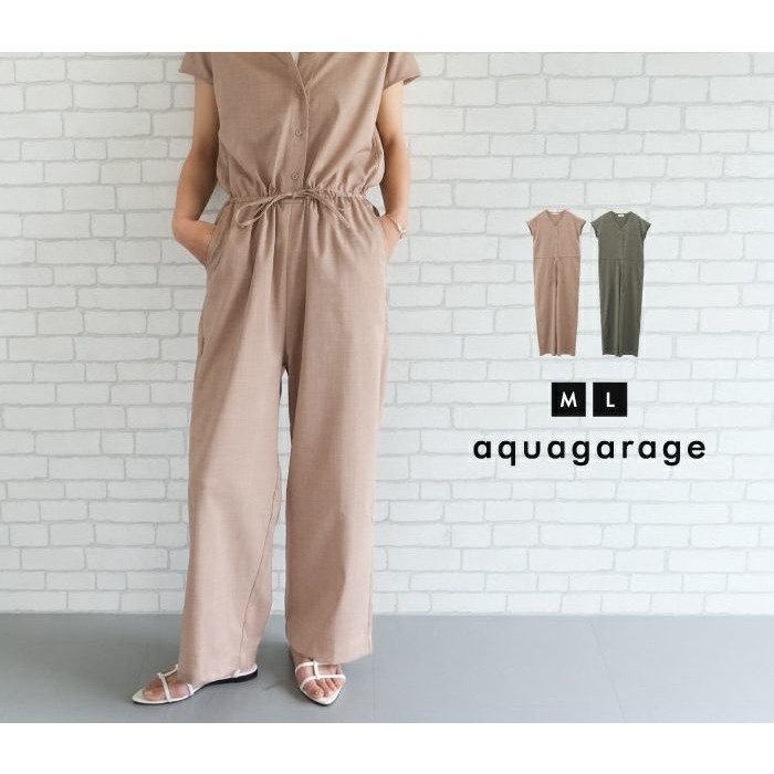 【アクアガレージ/aquagarage】のリネンライクオールインワン 人気、トレンドファッション・服の通販 founy(ファニー) 　ファッション　Fashion　レディースファッション　Fashion for Women　ワンピース　Dresses　オールインワン・ワンピース　Dresses and Jumpsuits　送料無料　Free Shipping　プチプライス・低価格　Affordable / Budget Price　楽ちん　Easy Fit, Comfortable　 other-1|ID: prp329100004039501 ipo3291000000034094668