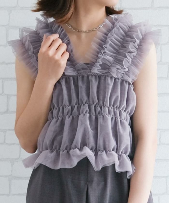 【アクアガレージ/aquagarage】のチュールフリルタンクビスチェ インテリア・キッズ・メンズ・レディースファッション・服の通販 founy(ファニー) https://founy.com/ ファッション Fashion レディースファッション Fashion for Women トップス・カットソー Cut & Sew Tops ビスチェ Bustiers & Corset Tops / Layered Bustier Style 送料無料 Free Shipping シアー Sheer, See-Through チュール Tulip, Tulip Motif トレンド Trend, Trending Now ビスチェ Bustier, Corset Top プチプライス・低価格 Affordable / Budget Price 夏 Summer 春 Spring 秋 Autumn |ID: prp329100004052266 ipo3291000000035708539
